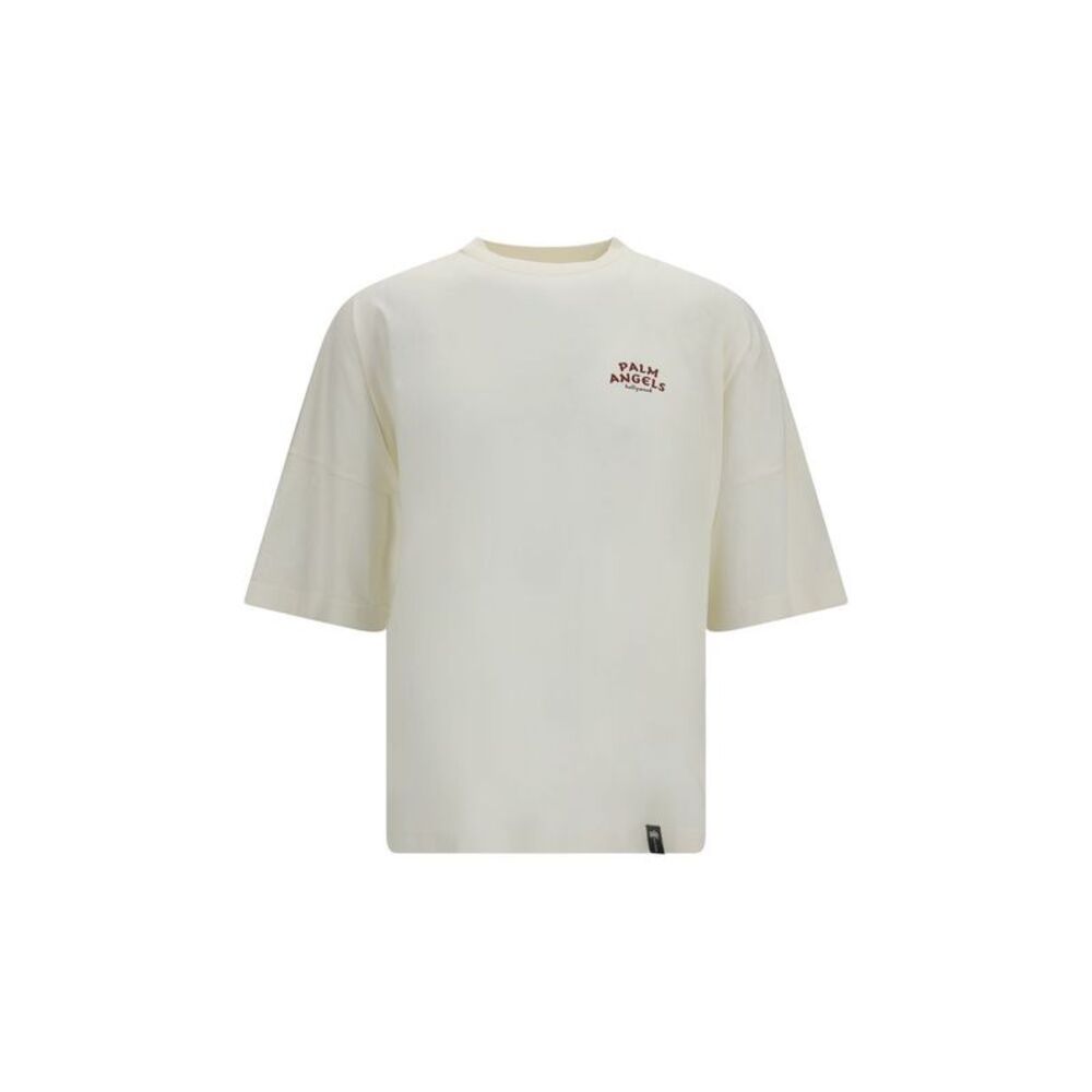 Palm Angels Beige Cotton Men's T-Shirt